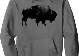 American Bison Buffalo Wildlife Animal Lovers Pullover Hoodie