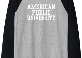 American Public University System Apparel Sports Fan Raglan Baseball Tee