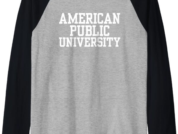 American public university system apparel sports fan raglan baseball tee t shirt vector