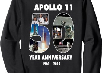 Apollo 11 50th Anniversary Moon Landing in Pictures Space Sweatshirt