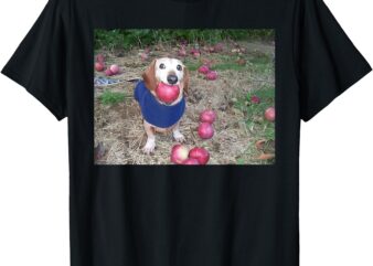 Apple Dog Meme Funny Dog With Apple In Mouth Funny Brainrot T-Shirt