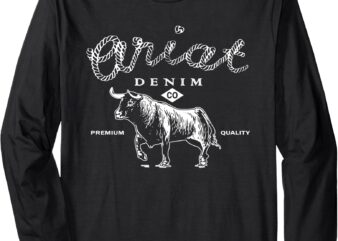 Ariat Denim Bull Premium Quality Co, Western Flair Long Sleeve T-Shirt