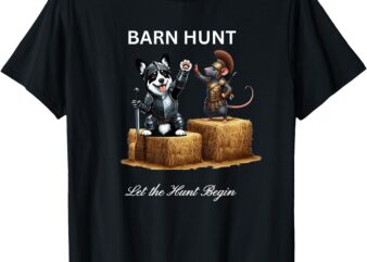 Barn Hunt Lover – warrior Rat and a black & white Corgi T-Shirt