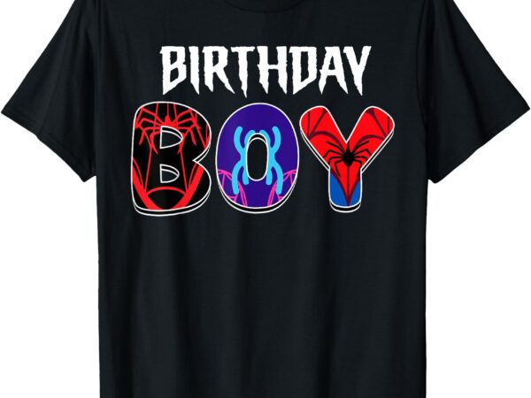 Birthday boy shirt kids birthday party spider theme outfits t-shirt