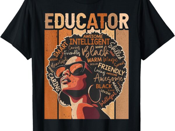 Black history month educator teacher inspiring the future t-shirt