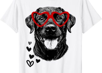 Black Lab Valentine’s Day For Dog Pet Lover Men Women T-Shirt