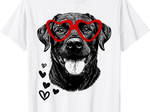 Black lab valentine’s day for dog pet lover men women t-shirt