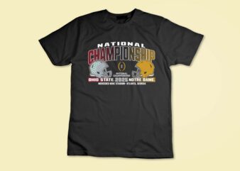 Ohio State vs Notre Dame National Championship 2025 CFP T-Shirt disign