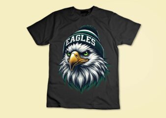 Cool Face Eagles with Sunglasses Vintage Eagles Flying Bird T-Shirt disign