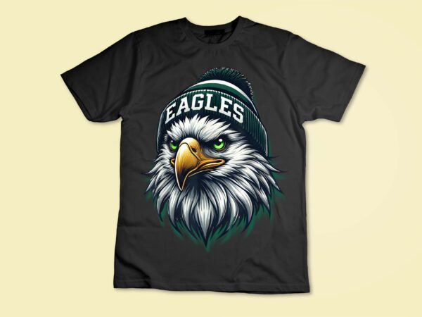 Cool face eagles with sunglasses vintage eagles flying bird t-shirt disign