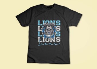 Athletic Lions Vintage Design Gift For Men Women Girls Kids T-Shirt design