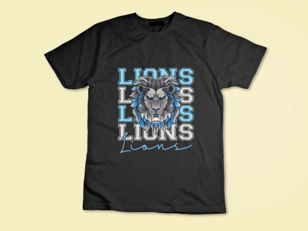 Athletic lions vintage design gift for men women girls kids t-shirt design