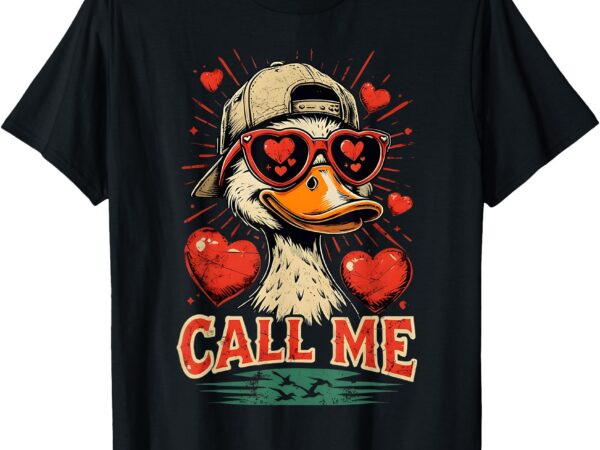 Boys call me duck hunting valentine’s day mallard duck kids t-shirt