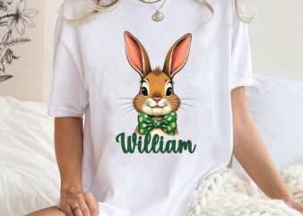 Boys Easter Sweatshirt-Personalized Spring Pullover – Easter Bunny Natural Crew Neck, Girls Bunny Sweater, Matching Shirts, Bunny Sweatshirt