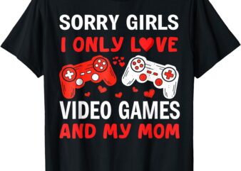 Boys Valentines Day Kids Video Games Funny gamer Valentines T-Shirt