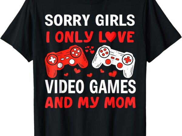 Boys valentines day kids video games funny gamer valentines t-shirt