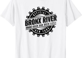 Bronx Hood Gear Bronx River White t shirt template