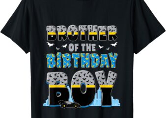 Brother Of The Birthday Boy Bat Family Party Decoration T-Shirt