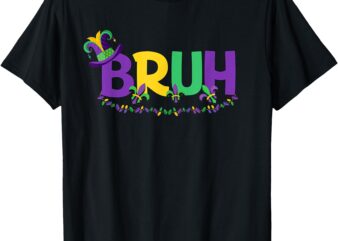 Bruh Mardi Gras Teens Boys Kids Mardi Gras T-Shirt