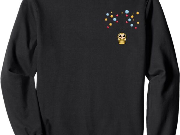 Bumblebee fireworks with hearts and flowers sweatshirt