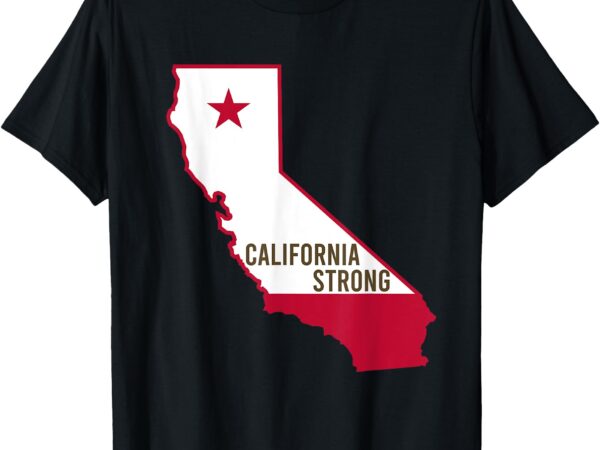 California strong california map flag t-shirt