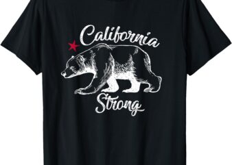 California Strong Grizzly Bear T-Shirt