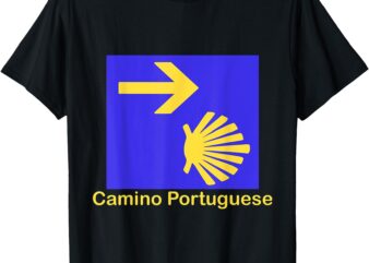 Camino Portuguese Sign – scallop shell and arrow T-Shirt