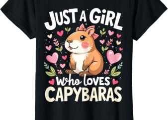 Capybara Shirt Just A Girl Who Loves Capybara Lover Kids Boy T-Shirt