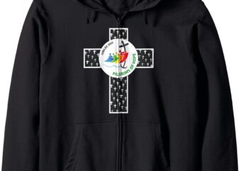 Catholic Church Jubilee – Holy Year 2025 – Black and White Zip Hoodie