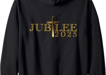 Catholic Jubilee 2025 Commemorative Design With Crucifix Zip Hoodie