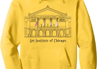 Chicago, Chicago Art Museum, Hand drawing, USA Pullover Hoodie