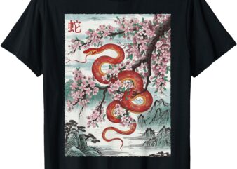 Chinese New Year 2025 Chinese Art Year Of The Snake T-Shirt