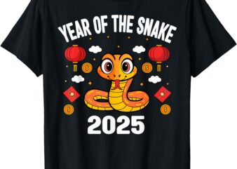 Chinese New Year 2025 Year Of The Snake 2025 Women Kids Boys T-Shirt