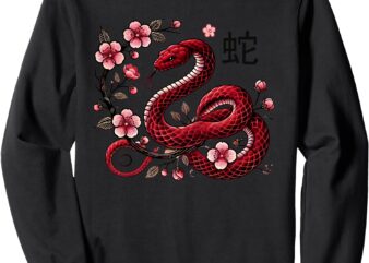 Chinese new year 2025 Cherry Blossoms Year of Snake Zodiac Sweatshirt