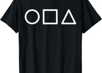 Circle Square Triangle Minimalist Symbol Design T-Shirt