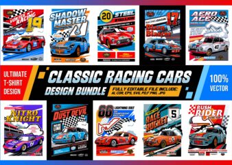 Classic Racing Cars Design Bundle