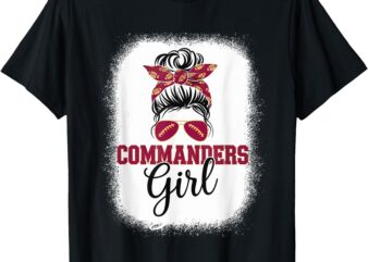 Commanders Girl Tee Messy Bun For Men Women T-Shirt