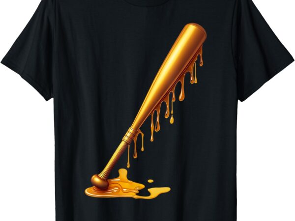 Cool dripping honey baseball bat drip youth boys men teen t-shirt