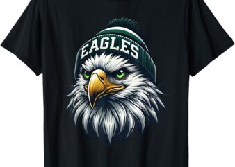 Cool Face Eagles with Sunglasses Vintage Eagles Flying Bird T-Shirt