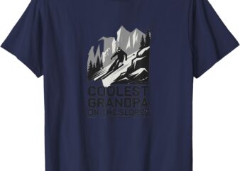 Coolest Grandpa on the Slopes Design T-Shirt