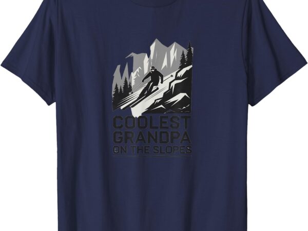 Coolest grandpa on the slopes design t-shirt