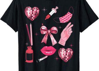 Coquette Valentine Day Botox Dealer Aesthetic Nurse Injector T-Shirt