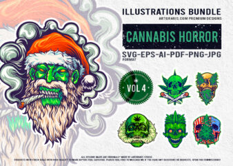 Bold Halloween Collection Featuring Cannabis Inspired Skulls Illustration