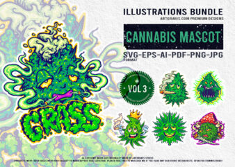 Playful Cannabis Character Art Collection