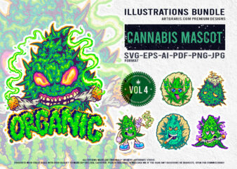 Psychedelic Cannabis Buddies Illustrations Pack