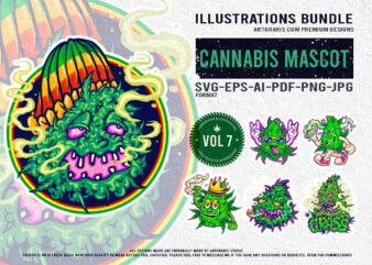 High Spirits Whimsical Weed Art Bundle Illustrations