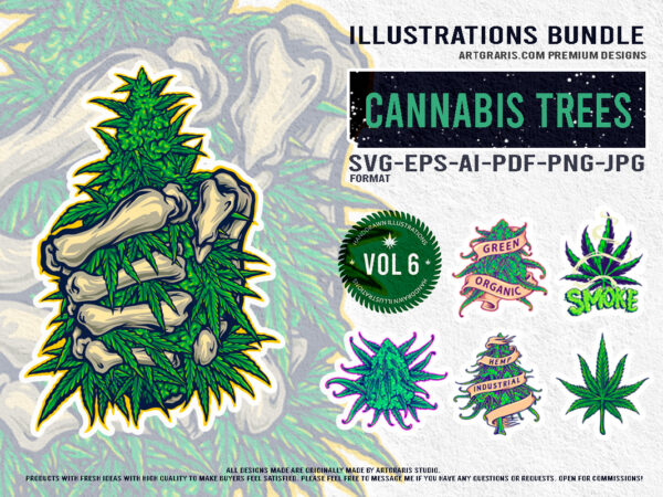 Cannabis garden gallery exquisite botanical illustrations t shirt vector file