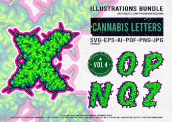 Cannabis Graphics Artistic Typography and Symbolism