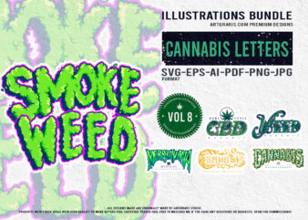 Cannabis Typography Collection Artistic Wordmarks and Logos