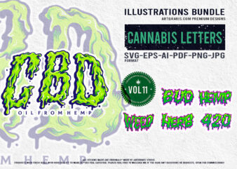 Creative Typography Alternative Cannabis Terminology Designs